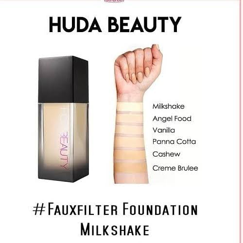 Huda beauty foundation shade milk shake