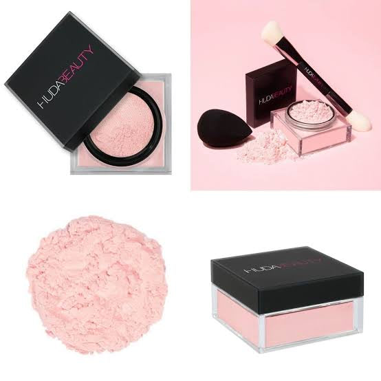 Huda beauty loose powder cheery blossom cake