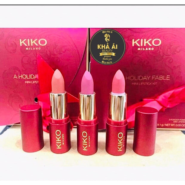 KIKO MILANO A HOLIDAY FABLE MINI POWDER POWER LIPKIT