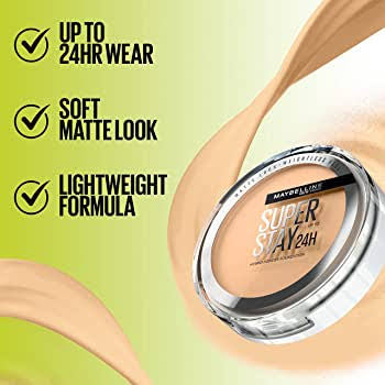 Maybiline superstay hybird powder foundation shade 118