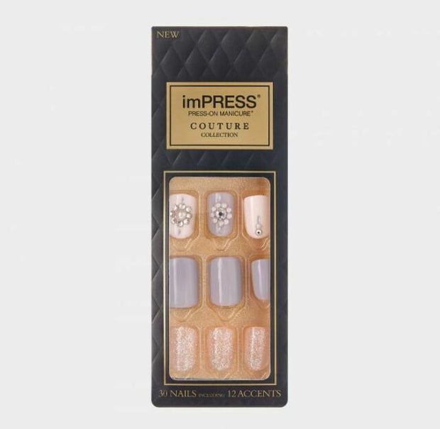 KISS imPRESS Press-On Manicure Couture Collection nails 'Sassy Queen'